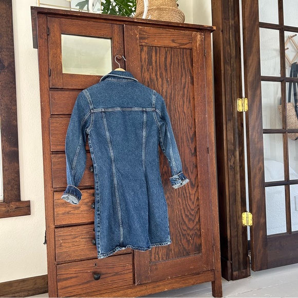 The Reformation Newman Denim Mini Dress - Picture 6 of 9